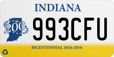 IN license plate 993CFU