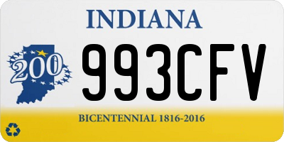 IN license plate 993CFV