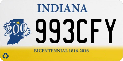 IN license plate 993CFY