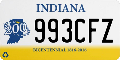 IN license plate 993CFZ