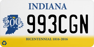 IN license plate 993CGN