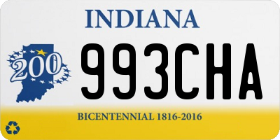 IN license plate 993CHA