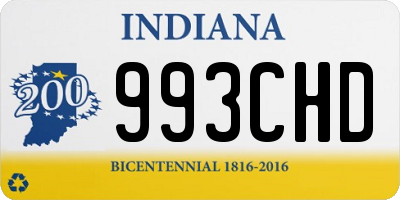 IN license plate 993CHD