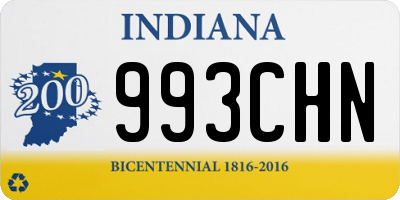 IN license plate 993CHN