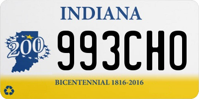 IN license plate 993CHO