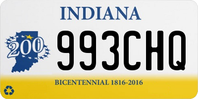 IN license plate 993CHQ