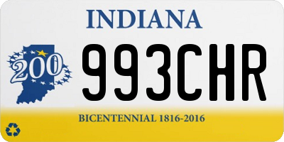 IN license plate 993CHR