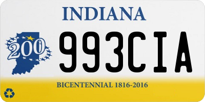 IN license plate 993CIA