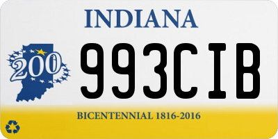 IN license plate 993CIB