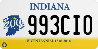 IN license plate 993CIO