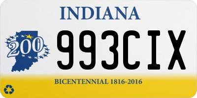 IN license plate 993CIX