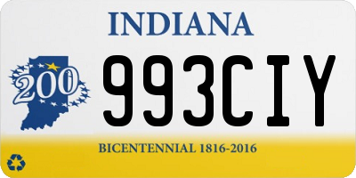 IN license plate 993CIY