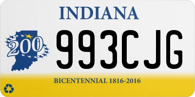 IN license plate 993CJG