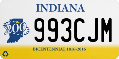 IN license plate 993CJM