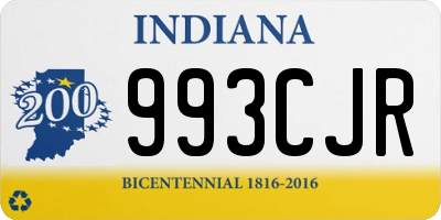 IN license plate 993CJR