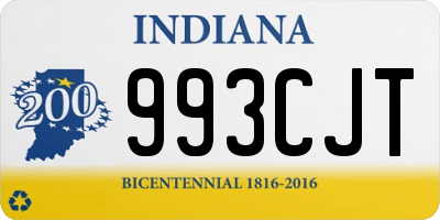 IN license plate 993CJT