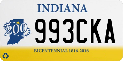 IN license plate 993CKA