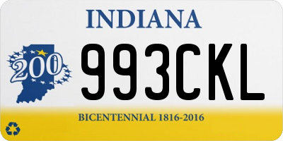 IN license plate 993CKL