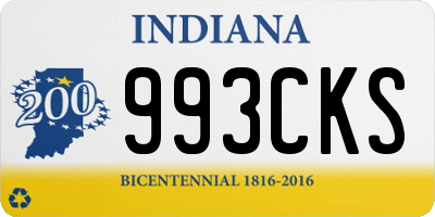 IN license plate 993CKS