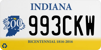 IN license plate 993CKW