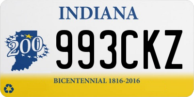 IN license plate 993CKZ