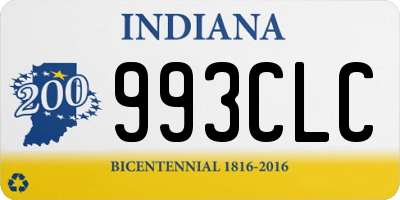 IN license plate 993CLC