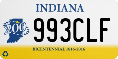 IN license plate 993CLF