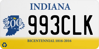 IN license plate 993CLK