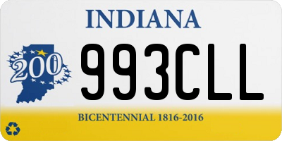 IN license plate 993CLL