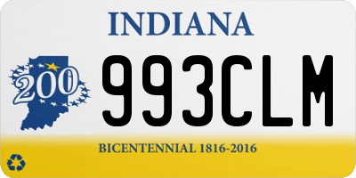 IN license plate 993CLM