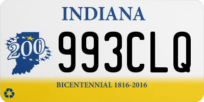 IN license plate 993CLQ