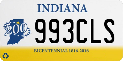 IN license plate 993CLS