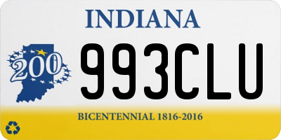 IN license plate 993CLU