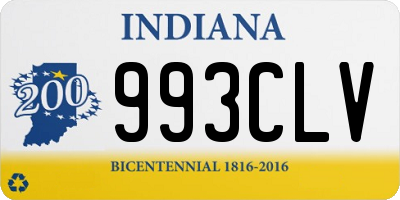 IN license plate 993CLV