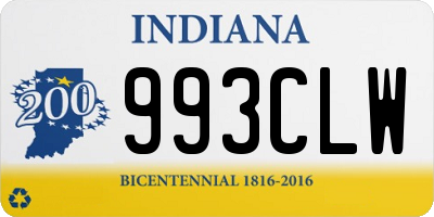 IN license plate 993CLW