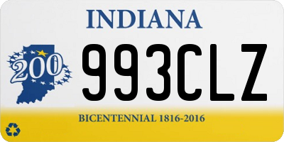 IN license plate 993CLZ