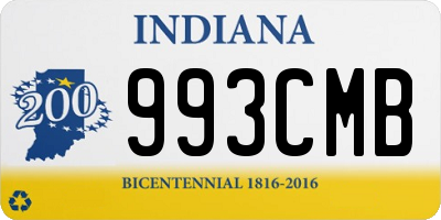 IN license plate 993CMB