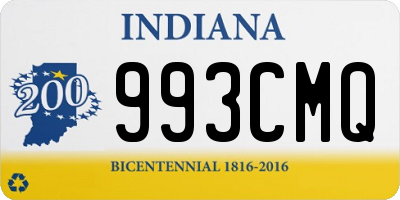 IN license plate 993CMQ