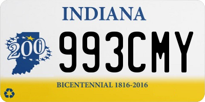 IN license plate 993CMY