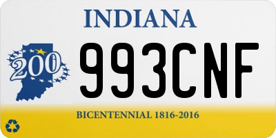 IN license plate 993CNF