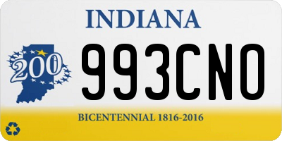 IN license plate 993CNO