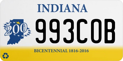 IN license plate 993COB