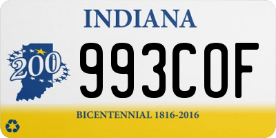 IN license plate 993COF