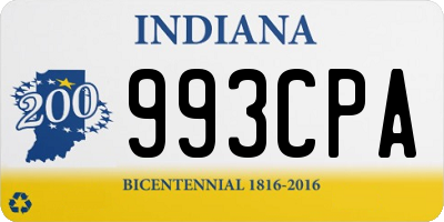 IN license plate 993CPA