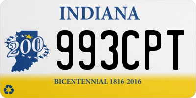 IN license plate 993CPT