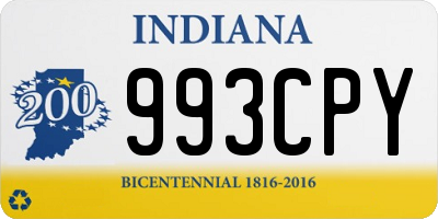 IN license plate 993CPY