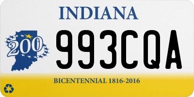 IN license plate 993CQA