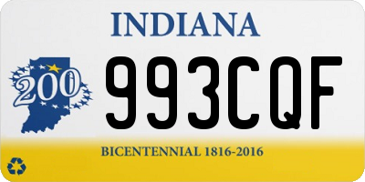 IN license plate 993CQF