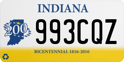 IN license plate 993CQZ