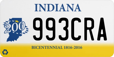 IN license plate 993CRA